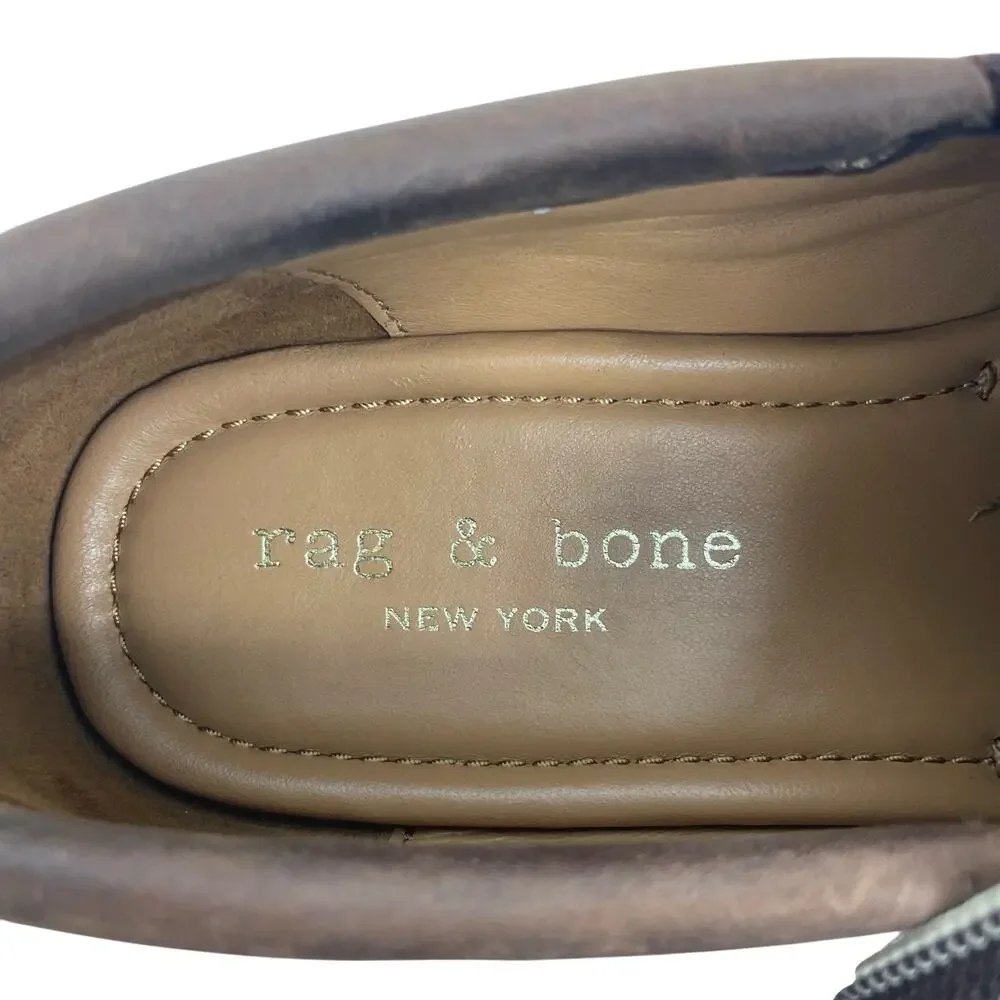 Rag & Bone Cameron Lug Sole Boat Shoes Mocha Brown Suede Size 39